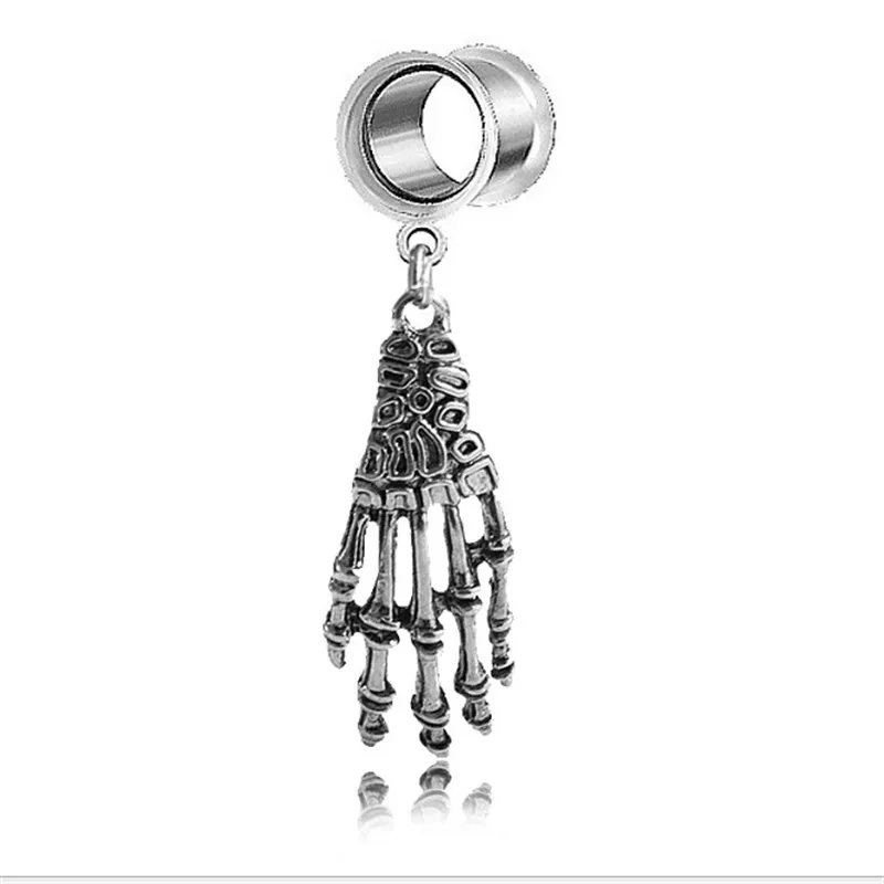 

New Trendy Flesh Tunnel Plug Gauge Skull Ear Stretcher Expander Women Men Stainless Steel Earrings Body Piercing Fashion Jewelry