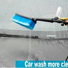 1 шт. синяя Автомобильная щетка для мытья Авто Внешняя Выдвижная длинная ручка переключатель потока воды диспенсер для пены щетка для чистки автомобиля