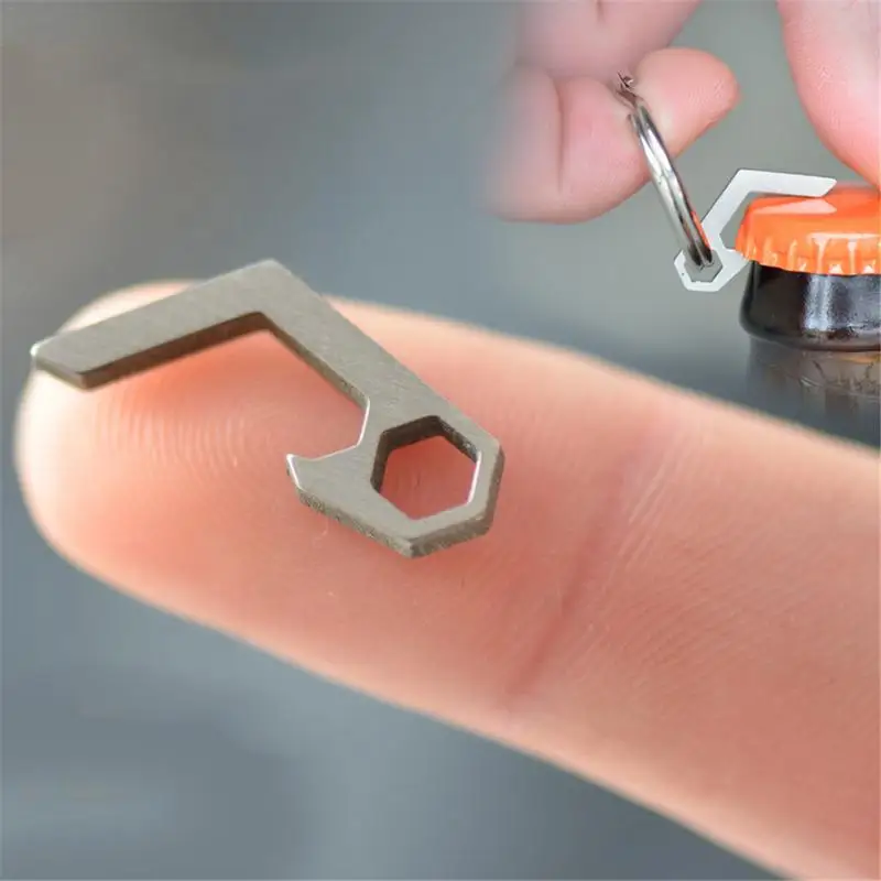 

High Quality & Creative Stainless Steel Mini Bottle Opener Can As A Key Chain Outdoor Camping Equipment EDC Tool