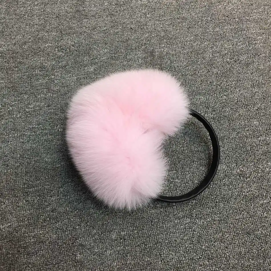 natural fox fur winter earmuffs  (20)
