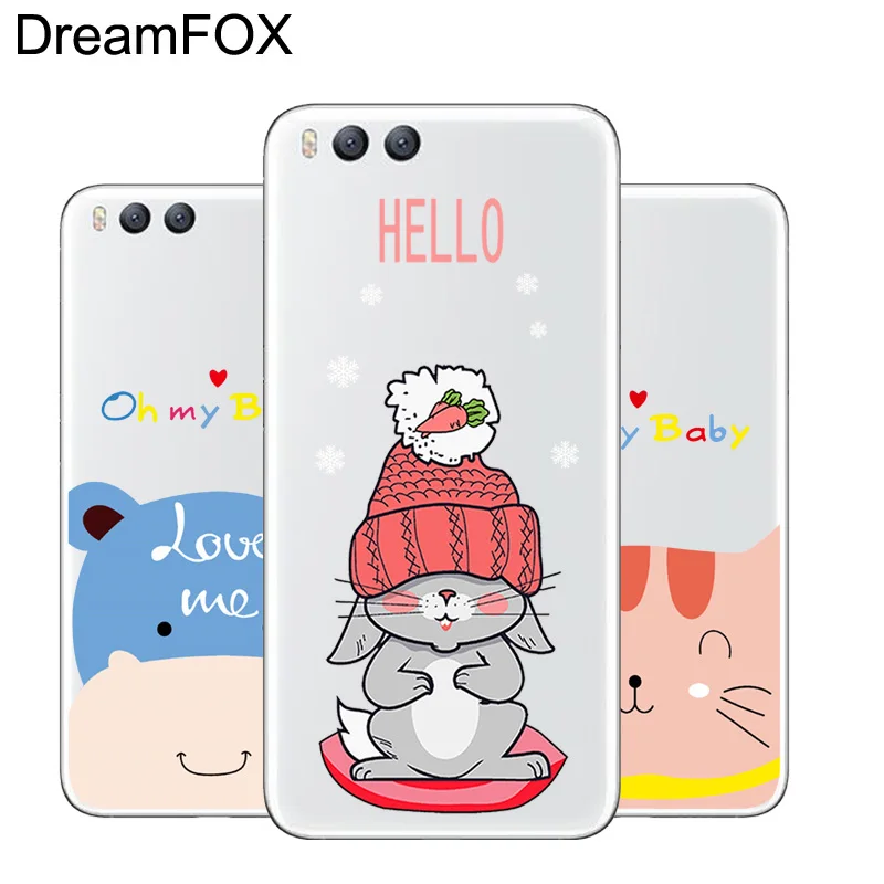 DREAMFOX L570 Cartoon Animal Cat Soft TPU Silicone Case Cover For Xiaomi Mi Note 2 3 4 5 6 8 SE M5 4C 4S 5C 5S 5X 6X A1 Plus |
