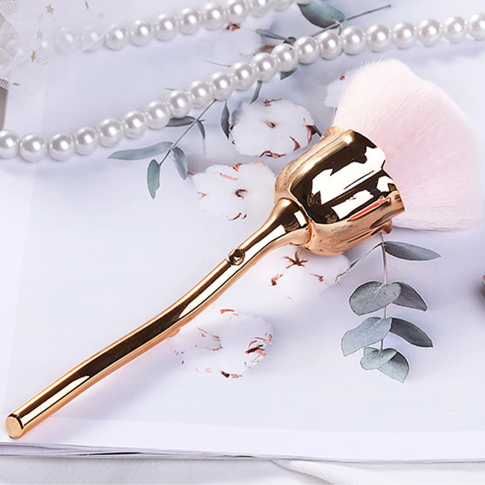 

Multifunctional Fashion Cosmetics Nail Brush Cleaning Powder Accessories Dust Remove Practical Rose Shaped Makeup Tool Art