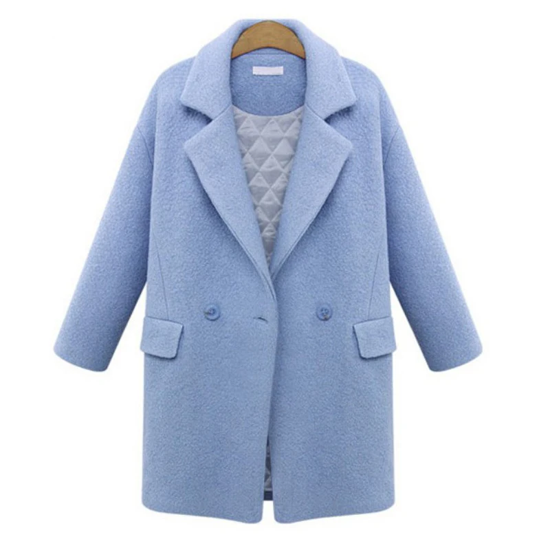 ZADORIN, зимнее женское длинное пальто,, одноцветное, с отворотом, длинный рукав, элегантное, розовое, шерстяное пальто, зимнее, толстое, теплое, повседневное, для офиса, для работы, пальто