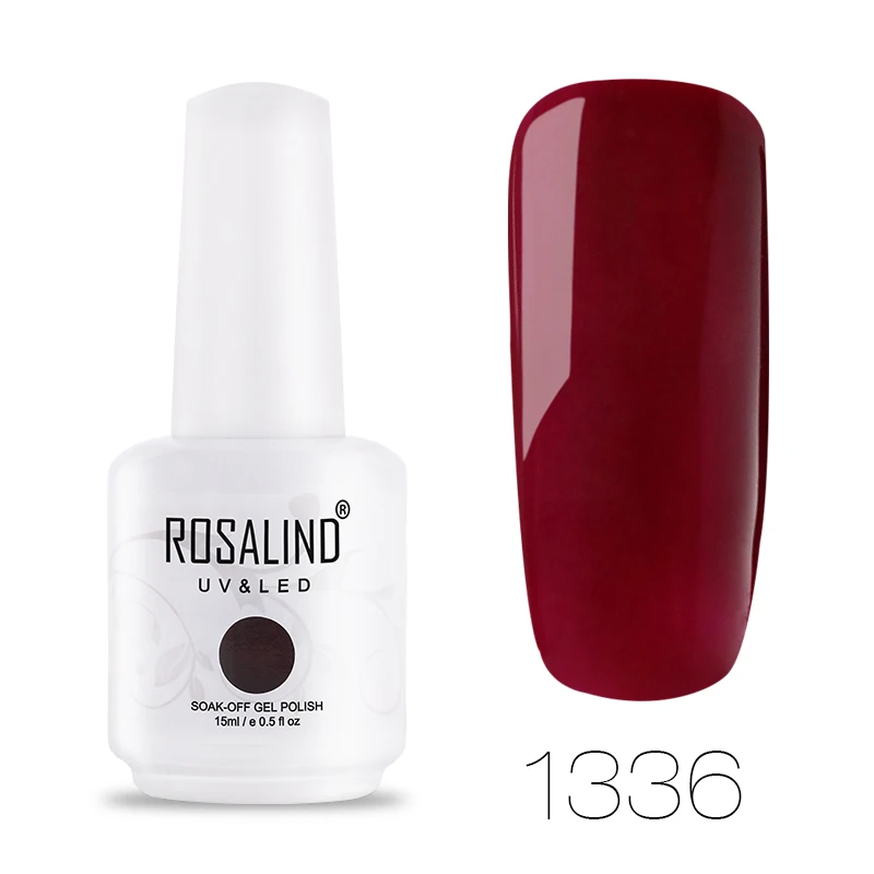 ROSALIND гель 1S лак для ногтей большой белый флакон 15 мл дизайн ногтей УФ Замачивание праймер маникюр лак для ногтей - Цвет: 1336
