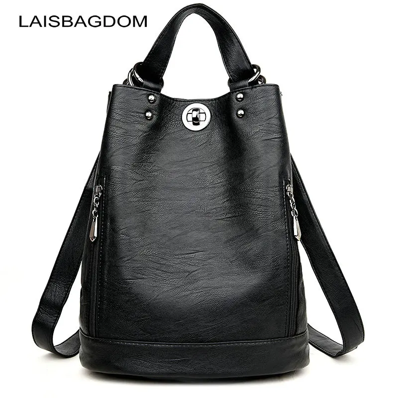 Women Backpacks Leather Female Travel Shoulder Bag High Quality Women Bag Fashion PU Leather Backpa - 32849709185