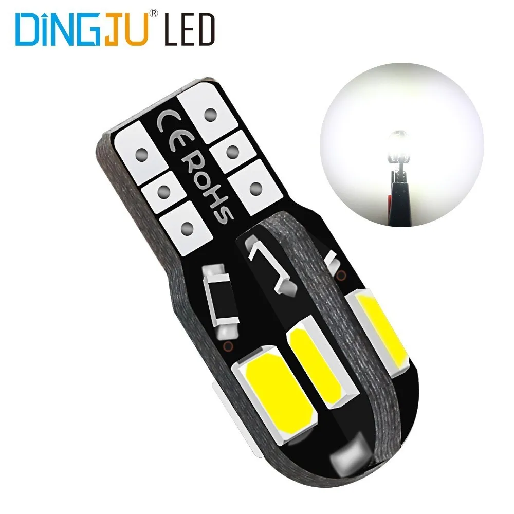 10 шт. T10 8smd 5730 SMD СВЕТОДИОДНЫЙ Автомобильный боковой клиновидный светильник W5W лампочка приборной панели лампочка для салона автомобиля Авто лампочка