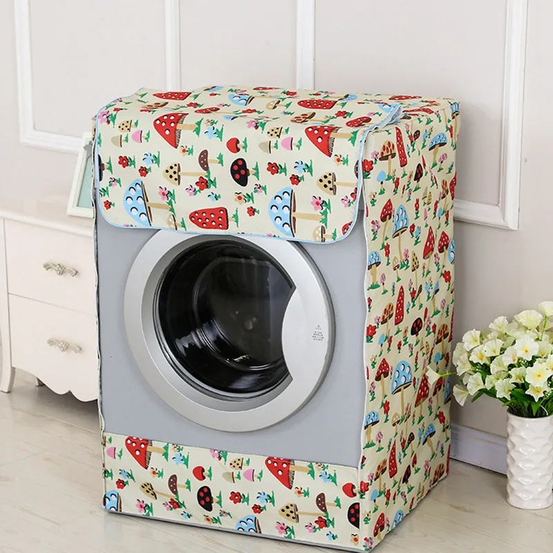 

New Washing Machine Dust Covers Washing Machine Covers Washing Machine Protective Dust Jackets Cartoon Waterproof Dust Covers