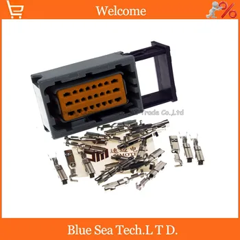 

24 Pin/way female car oil-modified gas computer board CNG connector,Auto ECU plug for VW Audi BMW Toyota etc.Grey