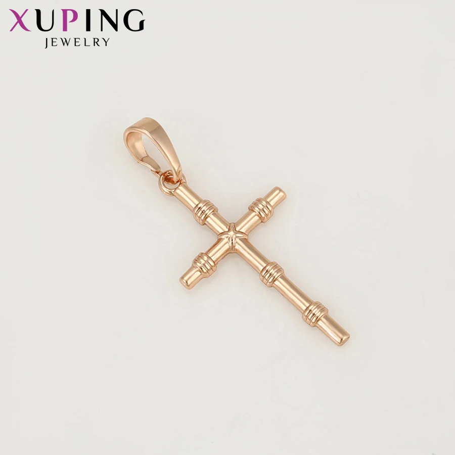 Xuping элегантное простое ожерелье с подвеской из розового золота для женщин и девушек, рождественское ювелирное изделие, подарок S73, 6-33261