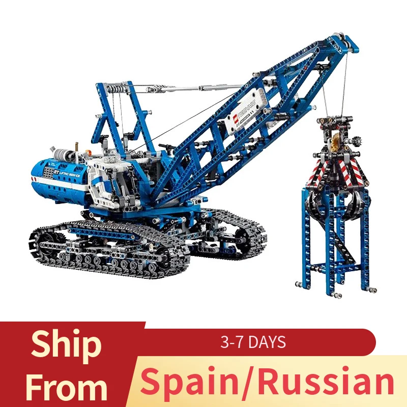 

Technic Series Large Motor Crawler Crane 2-In-1 Model Crawler Tracks Building Blocks Toys For Children Compatible Sets