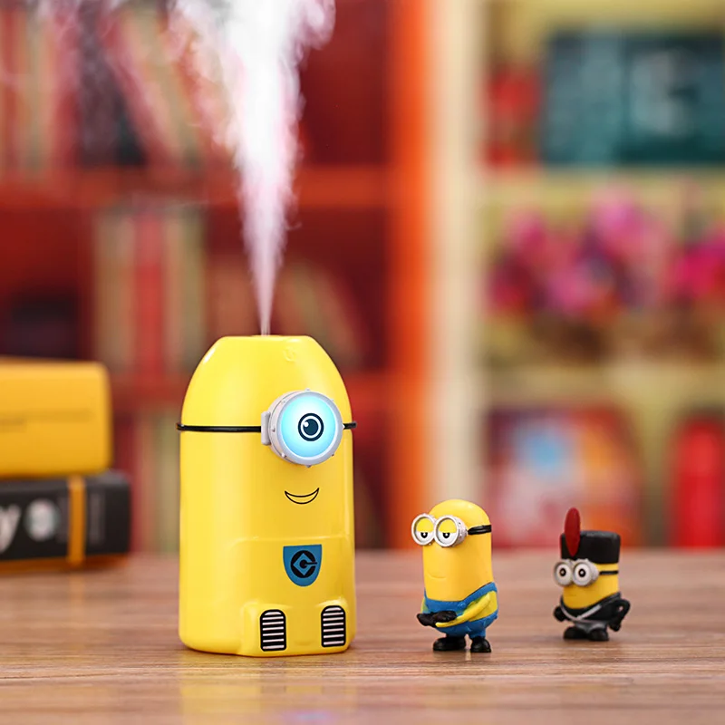 

Mini Yellow People Portable USB Ultrasonic Air Humidifier Desktop Essential Oil Aroma Diffuser Car Fogger Humidifier DC5V Power