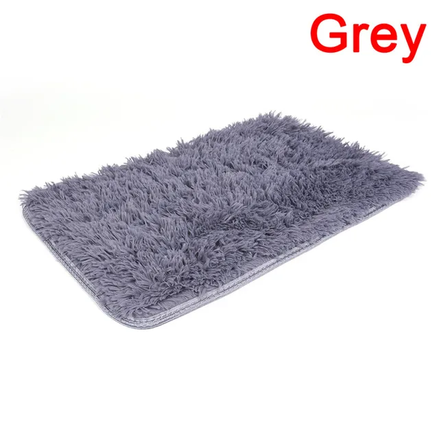 60*40cm Fluffy Rugs Anti-Skid Shaggy Area Rug Dining Room Home Bedroom Carpet Floor Mat Fashion