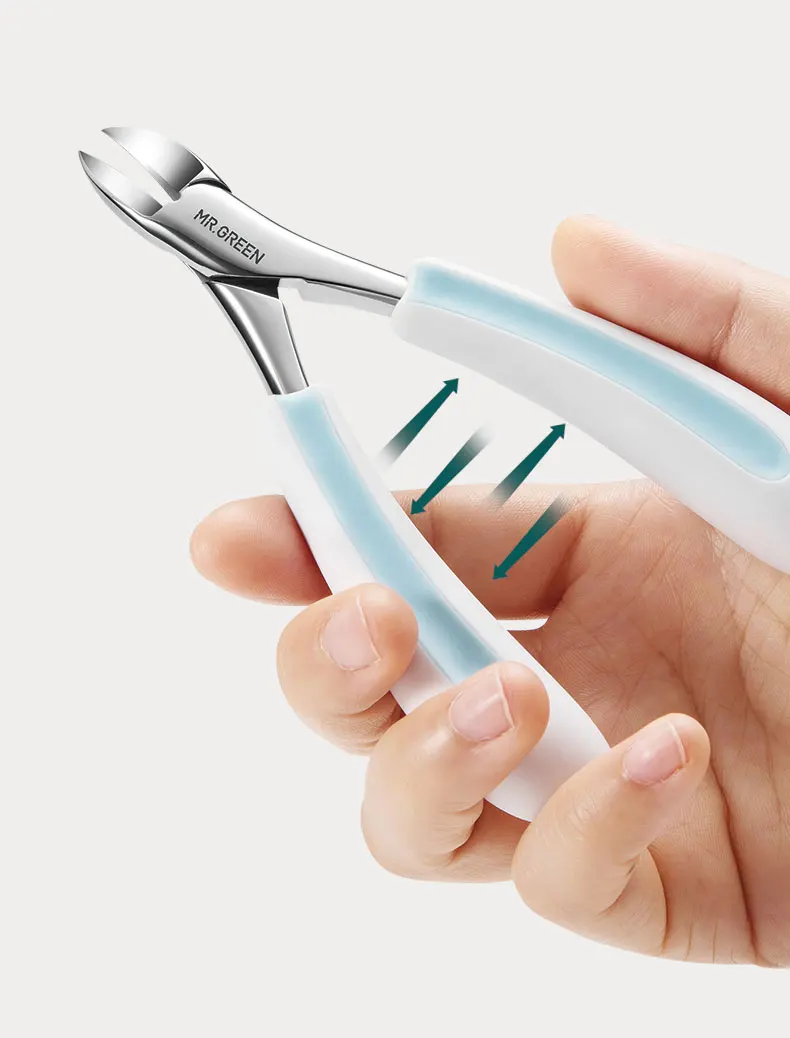 Máquina de Cortar Verde Unhas Manicure Ferramentas Profissional Aço Inoxidável Grosso Alicate Tesoura Toe Encravadas Cutícula Nipper Trimmer Mr. 12 High Quality Beleza e saúde