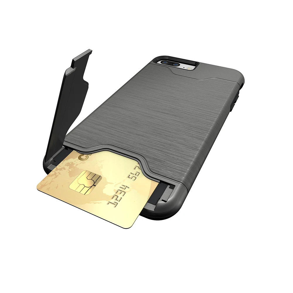 Hard card Case For iphone 7Plus 8 X  Brushed Armor Silicone Rubber Hard Phone Case For Samsung Galaxy S8plus S9 Cover Back Capa (9)