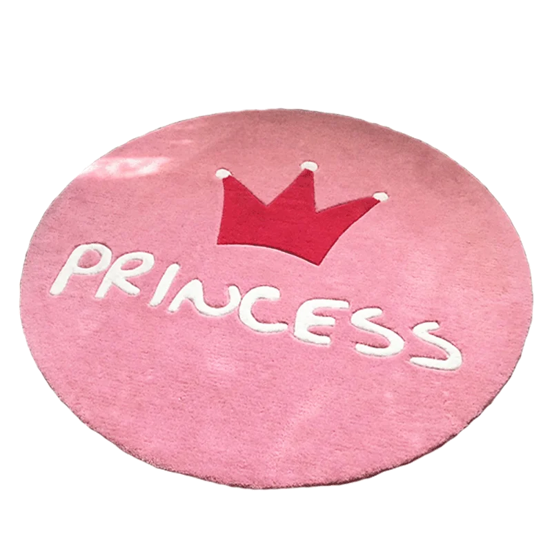 Нордическая Принцесса Корона круглый ковер для спальни розовый ковер для детской комнаты компьютерный стул Подушка tapete подарок