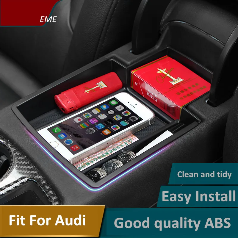 

Automobile Car styling central storage box armrest remoulded car glove storage box For Audi Q5 Interior Accessories Refit