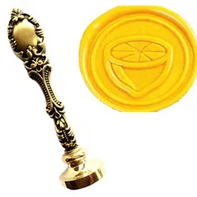 Винтажный лимон роскошный воск уплотнение штамп латунь Павлин металлическая ручка подарочный набор изображение на заказ логотип