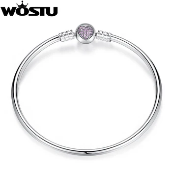 

Authentic 100% 925 Sterling Silver Bangle Fit WST Bracelet Charm Bead Bangle for Women Luxury Jewelry Original Pulseira ZBBS904