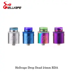 Электронные сигареты Hellvape Drop Dead 24 мм RDA с смолы Driptip один/двойной катушки строит для Squonkor БПК Mod Vape испаритель