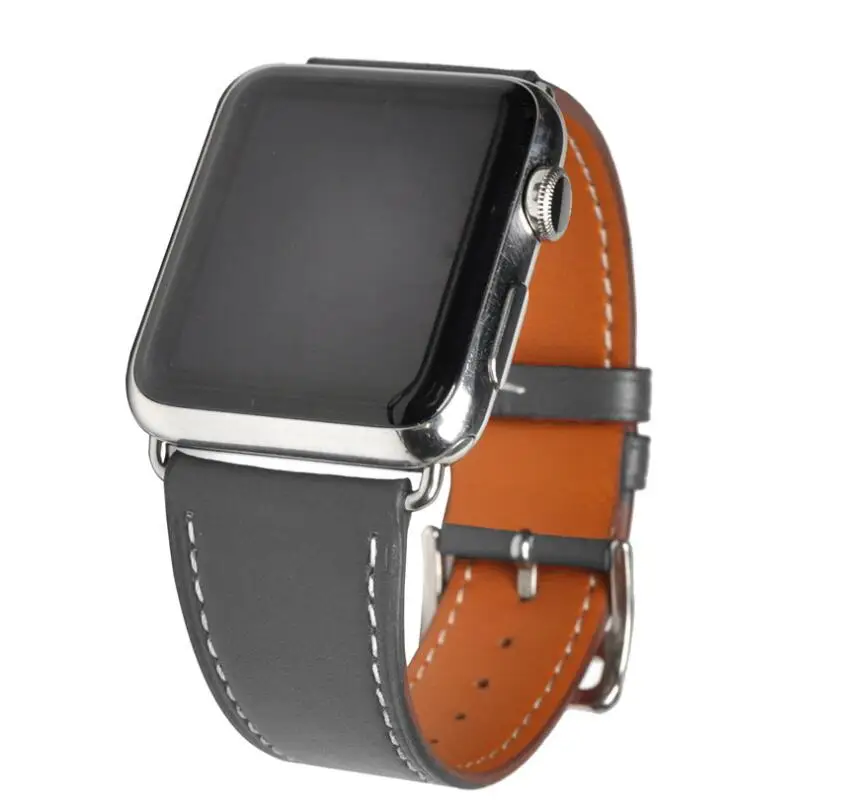 50 шт. серии 4/3/2/1 натуральная кожа кожаный ремешок для наручных часов Apple Watch один тур ремешок 38 мм 42 мм 40 мм 44 мм для наручных часов iwatch, браслет