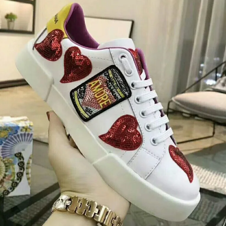 womens red leather tennis shoes