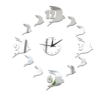

Acrylic DIY decorative mirror wall stickers clock environmentally friendly high-quality living room bedroom 3D decorative mirror