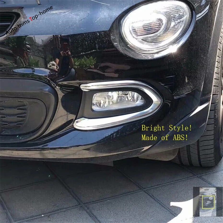 Yimaautotrims Front Face Fog Lights Lamp Eyelid Eyebrow Cover Trim Fit