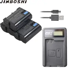 JINBOSHI 3 шт. EN-EL15 EN EL15 ENEL15 Батарея + ЖК-дисплей USB Зарядное устройство для Nikon D7000 D7100 D800 D800E D600 D610 d810 D7200 V1 Камера