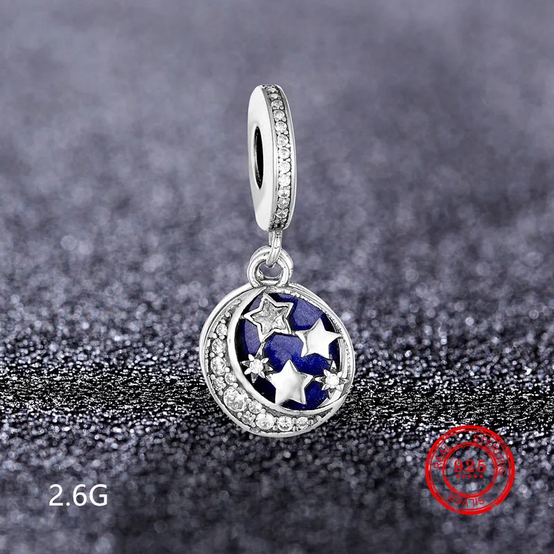 

100% 925 Sterling Silver Ocean Star Pendant Bead Charm Suitable for Pandora Charm Bracelet Jewelry Making