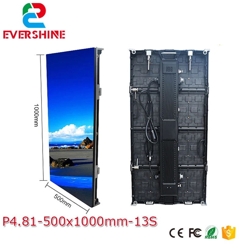 US $2.496.00 P481 led outdoor advertising display screen stage background video wall rental board 500x1000mm hd display