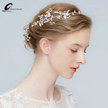 

Leaf Bridal Tiara Crystal Vine Headband Fashion Headpiece Wedding Hair Accessories Gift For Women Girls