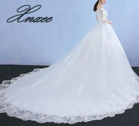 

Xnxee A Line Lace Dress 2019 White Tulle dress vestido