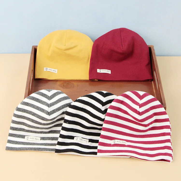 2018 Autumn Winter Baby hat Solid colors Beanies hats for baby Cotton new born baby hat infant caps toddler caps baby headscarf (9)