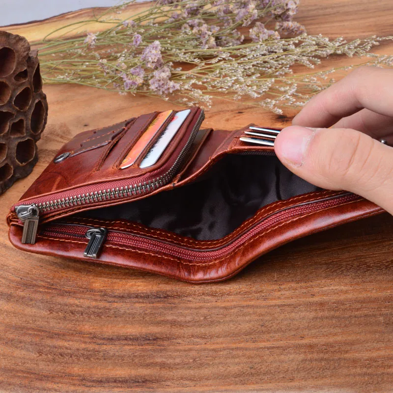 AETOO ретро модели новых ручной работы оригинальные мужские бумажник мужской первый слой масло воск кожаный мужской кошелек