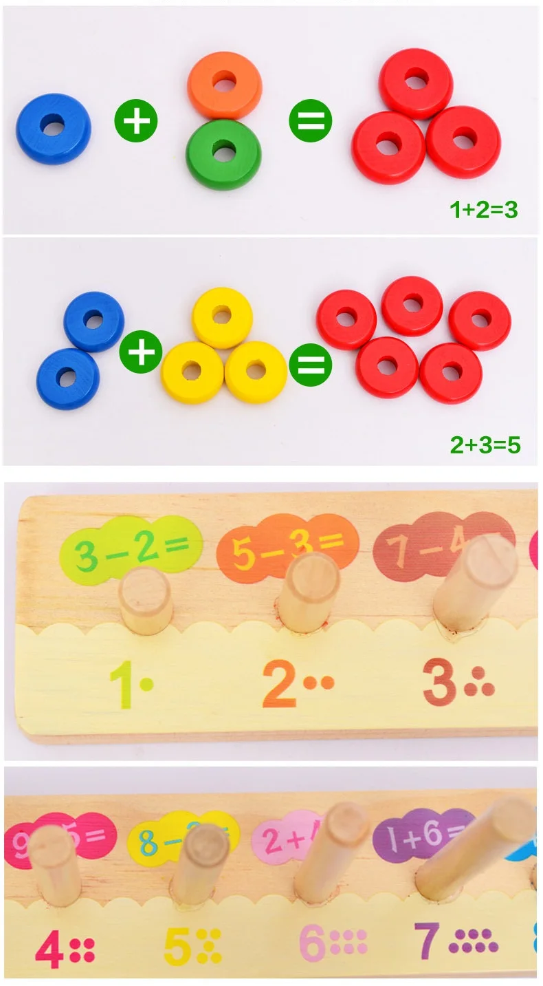 Brinquedo de Madeira Presente para as Crianças Sukitoy Rainbow Frisado Blocos Clássico Aprendizagem Educacional Montessori Matemática Oyuncak 35*13*6 cm 10 SUKIToy Rainbow Frisado Blocos Clássico Aprendizagem Educacional