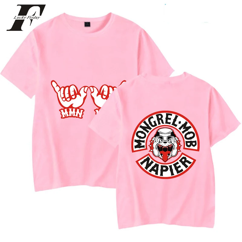 

LUCKYFRIDAYF 2018 Mongrel Mob Idol New Print Fashion Kpop Short Sleeve T-shirt Cool Cotton Cool Men/Women Summer T-shirt Clothes