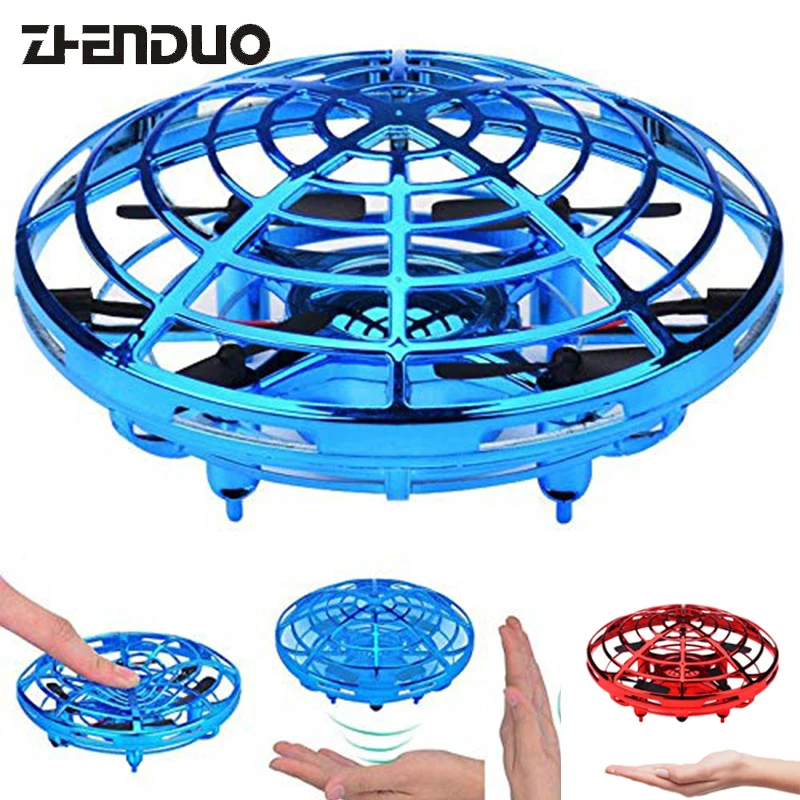 

Hand Induced Hovering Floating Flight Novelty Infrared Sensor Flying Saucer UFO Movements Kids Toy Mini RC Drone LED Flash