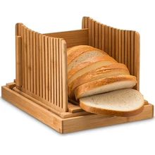 Бамбуковый нож для резки хлеба-Деревянный Резак для домашнего хлеба, буханки, бублики, складные и компактные с крошками
