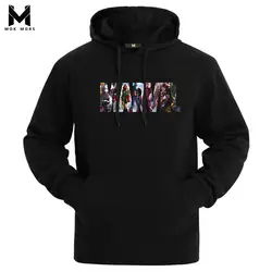 2018 толстовки Hombre MARVEL Sudaderas хип хоп для мужчин s бренд письмо печати с капюшоном пуловер худи Толстовка Slim Fit толстовка