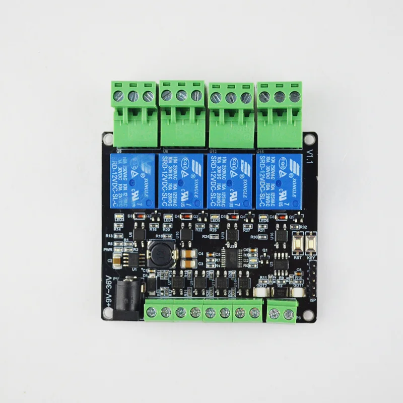 

Mobus RTU 4-way relay 12V24V module module RS485 supports four-way input optocoupler isolation