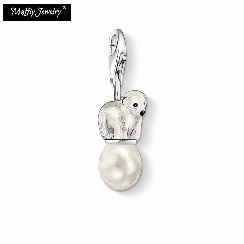 

Polar Bear With Pearl Charm,Europe Muffiy Club Good Jewelry For Women,2018 Gift In 925 Sterling Silver Fit Bracelet,Super Deals