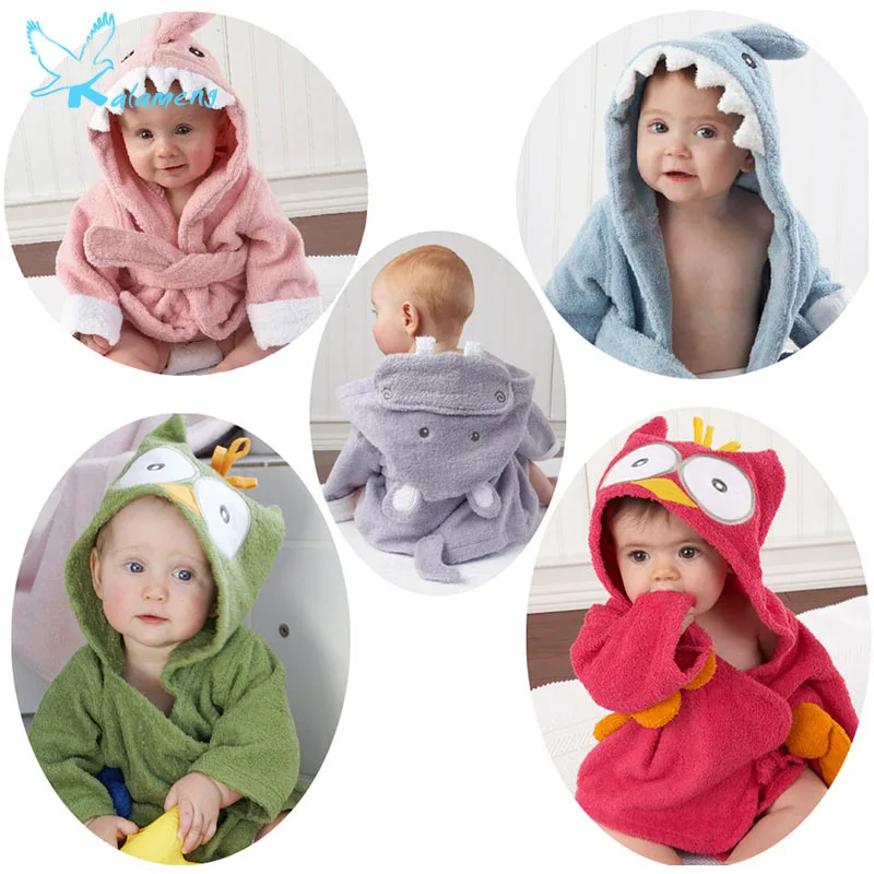YOUXIAOMA Children's Robes Cotton Baby Home Nightgown Cartoon Animal