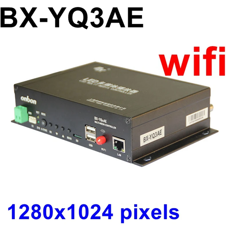 

BX-YQ3AE wif asynchronous full color sending box LED video display controller 1280*1024 pixels rgb U-disk led Multi-Media player