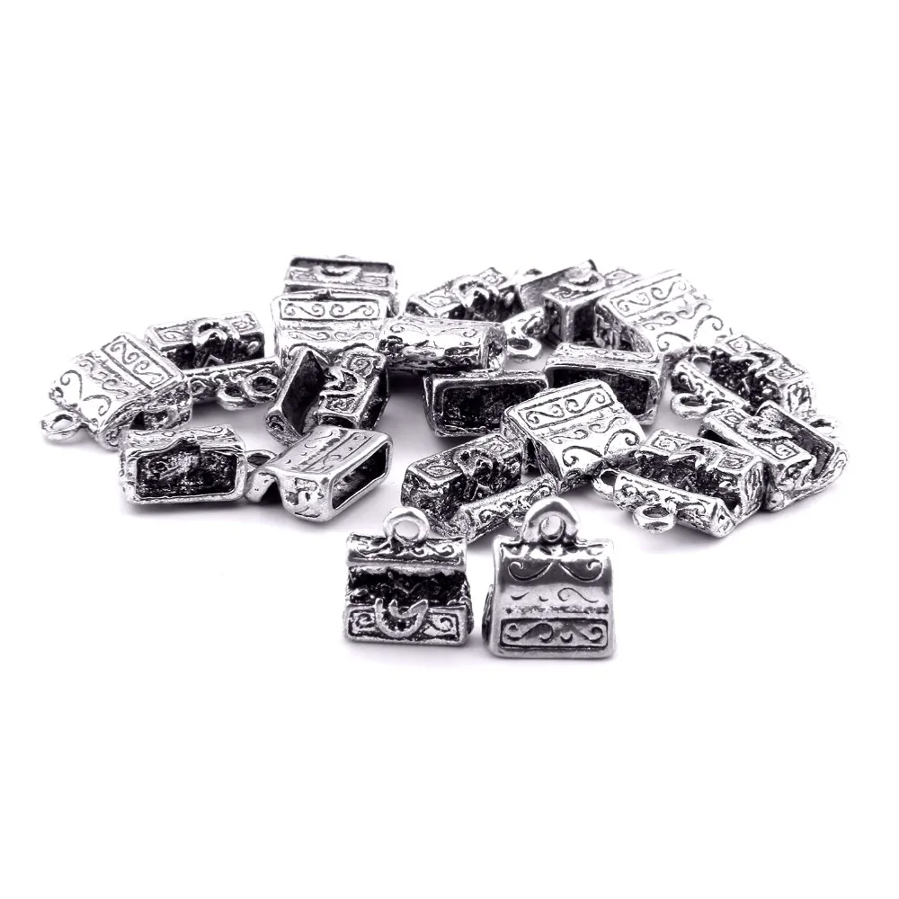 

Vinswet Vintage Alloy Treasure chest Charm Pendants for Bracelets Jewelry Making Findings DIY Charms Handmade 30 Pcs 11*9MM