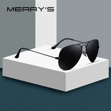 MERRYS تصميم الرجال/النساء الكلاسيكية الطيار الاستقطاب النظارات الشمسية 58 مللي متر UV400 حماية S8025