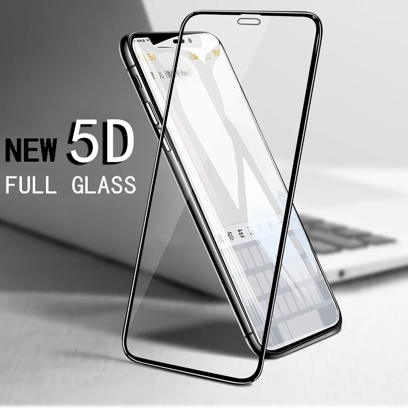 5D изогнутое закаленное стекло для iPhone XR полное покрытие защитная пленка 9H XS