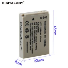 Digital Boy Hot Sale 1pcs 1200mAh 3.7V Battery NB-5L NB 5L NB5L Rechargeable Camera Battery For Canon