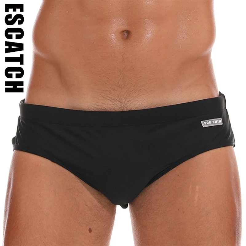 

Escatch Men Brief With Pad Low Waist Sexy Swimsuit Waterproof Swimwear Hombre Swimming Trunks Summer Maillot EC-08N