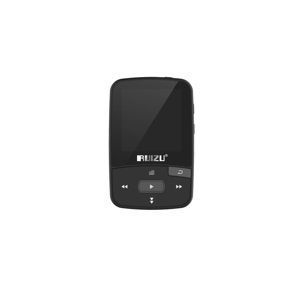 Черный Ruизу мини спорт аудио Bluetooth Mp3 плеер Музыка Аудио Hi-Fi MP3 Mp-3 с Fm радио цифровой Hifi экран Flac Usb 8 Гб без потерь - Цвет: Черный