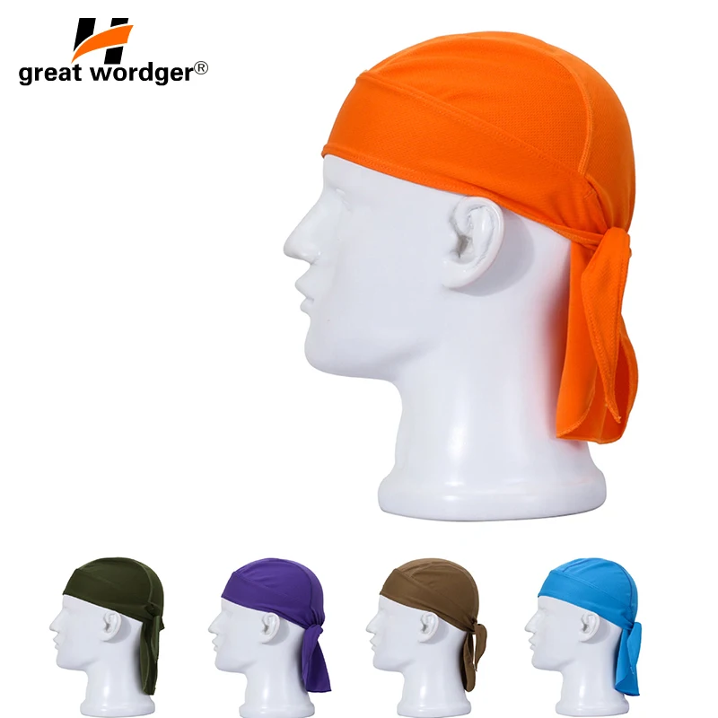 

100% Polyester Quick Dry Bandana Bike Bicycle Headband Breathable Hat Head Scarf Outdoor Sport Summer Cycling Caps